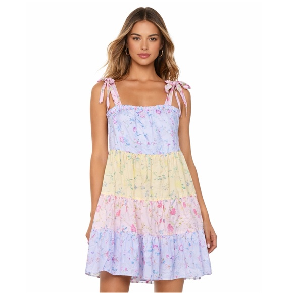 LoveShackFancy Dresses & Skirts - LoveShackFancy x Target 💜 Jeanne Tie Strap Floral Tiered Dress